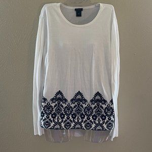 Ann Taylor Black and White sweater